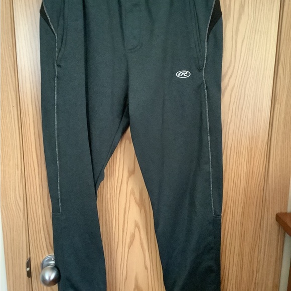🍉Rawlings joggers junior boy M EUC, pockets, heathered teal green - Picture 2 of 9